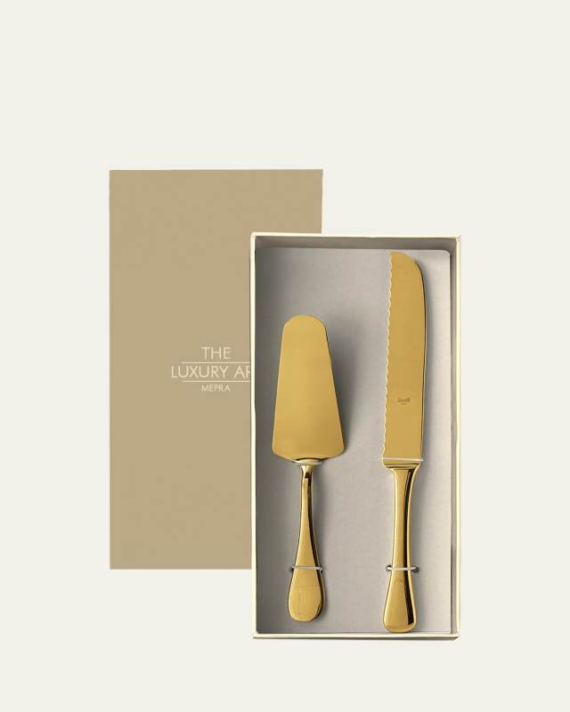 Brescia 2-Piece Cake Set, Gold